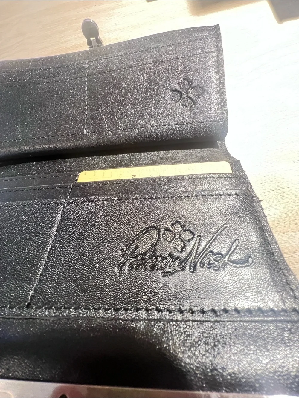 Patricia Nash Tooled Black Floral-Embossed Leather Wallet - Picture 7 of 9